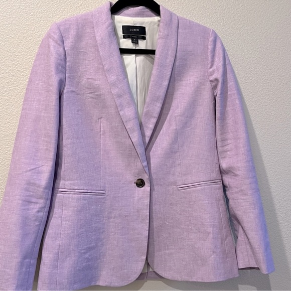 J.Crew Parke blazer in stretch linen size 6 (lilac color) - Picture 2 of 10